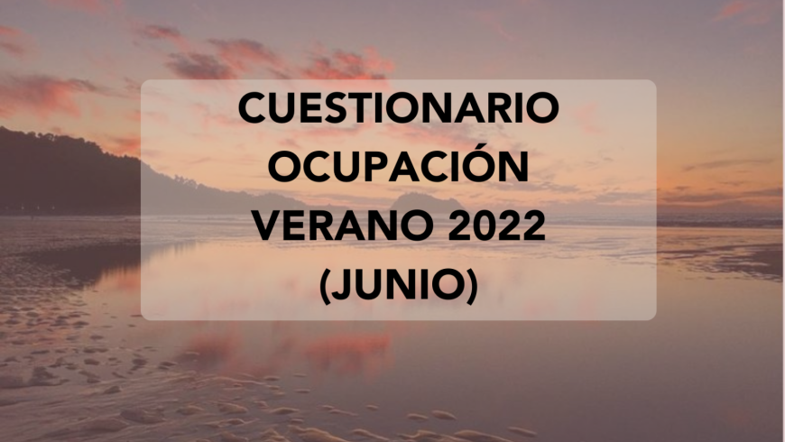 Encuesta de ocupación temporada de Verano - Junio